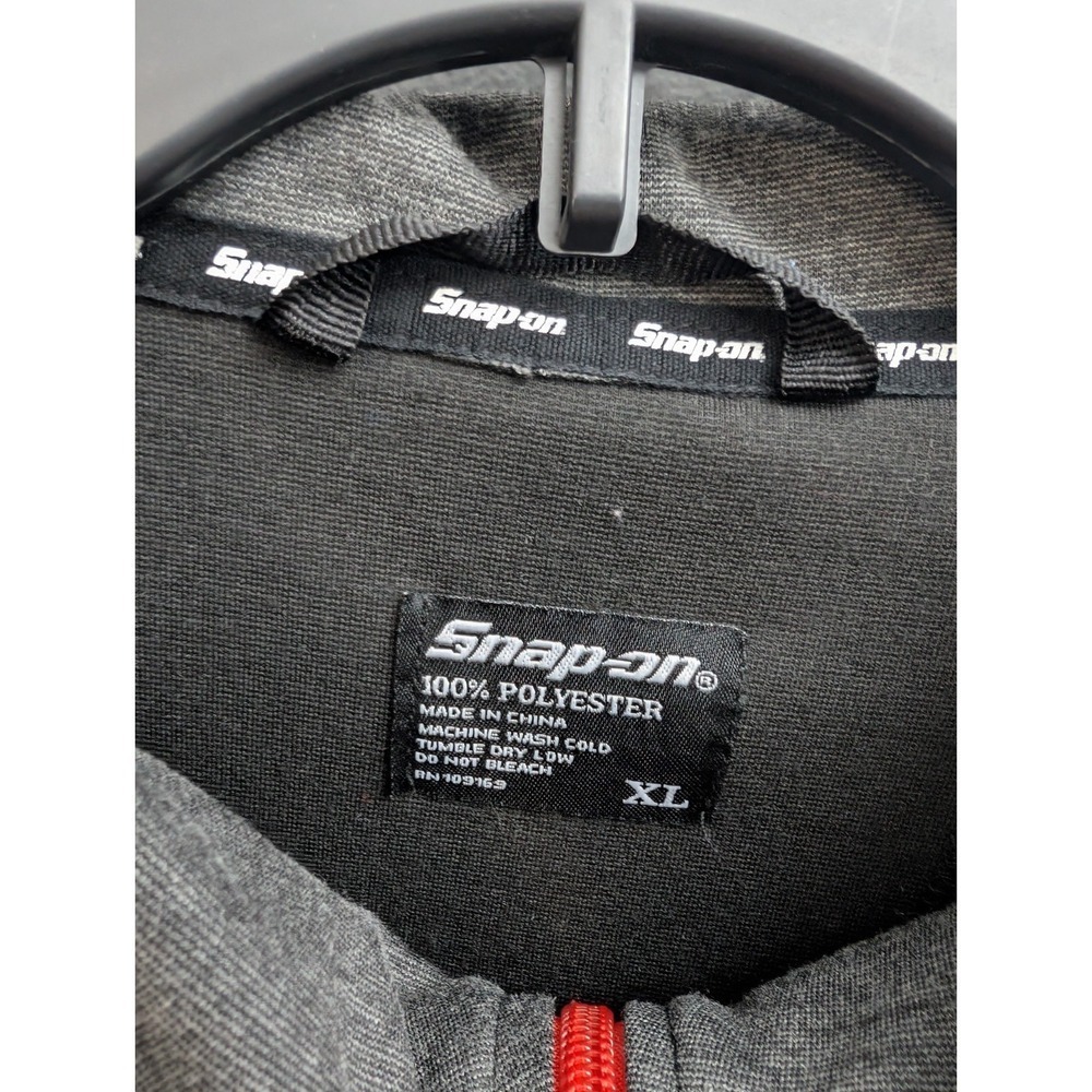A9 Mens XL black and red SNAP-ON 1/4 zip choko jacket BEAUTIFUL CONDITION - Picture 4 of 5